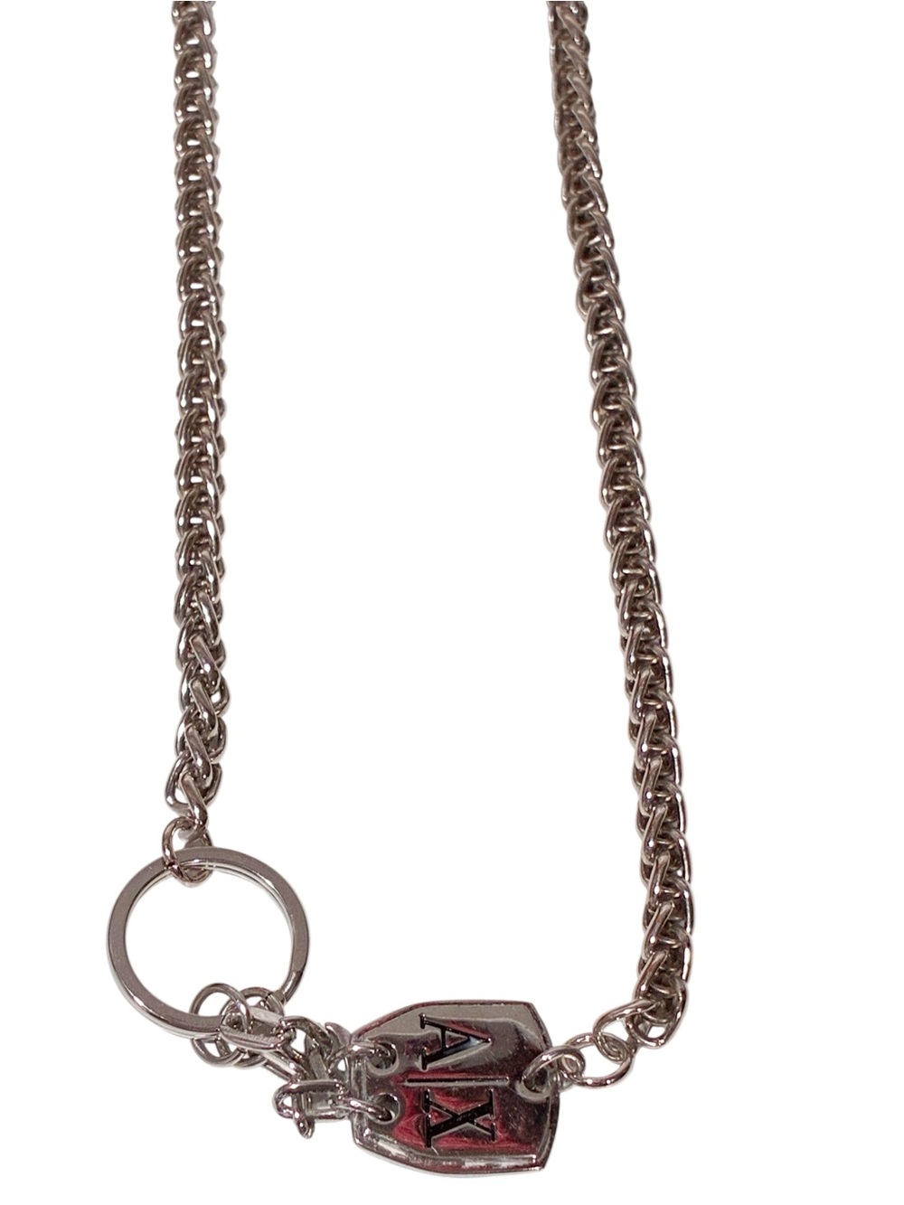 Armani Exchange Silver Tone Long Chain Necklace Accessory